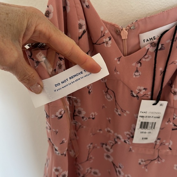 NWT Fame & Partners Cherry Bloom Dress | Size 10 | Coquette Vibes - Picture 7 of 10